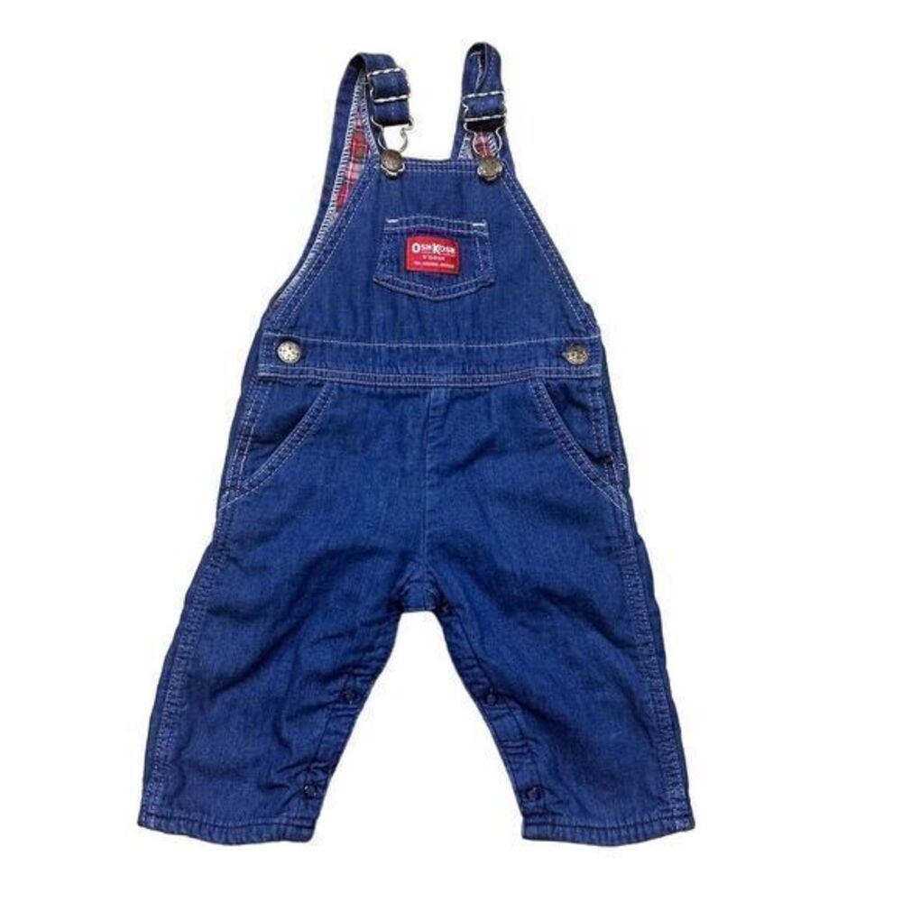 Vintage OshKosh B'gosh Vestbak‎ Baby Overalls 12 Months Blue Unisex